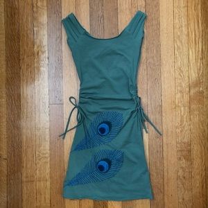Sexy Stretchy Peacock Dress 🦚